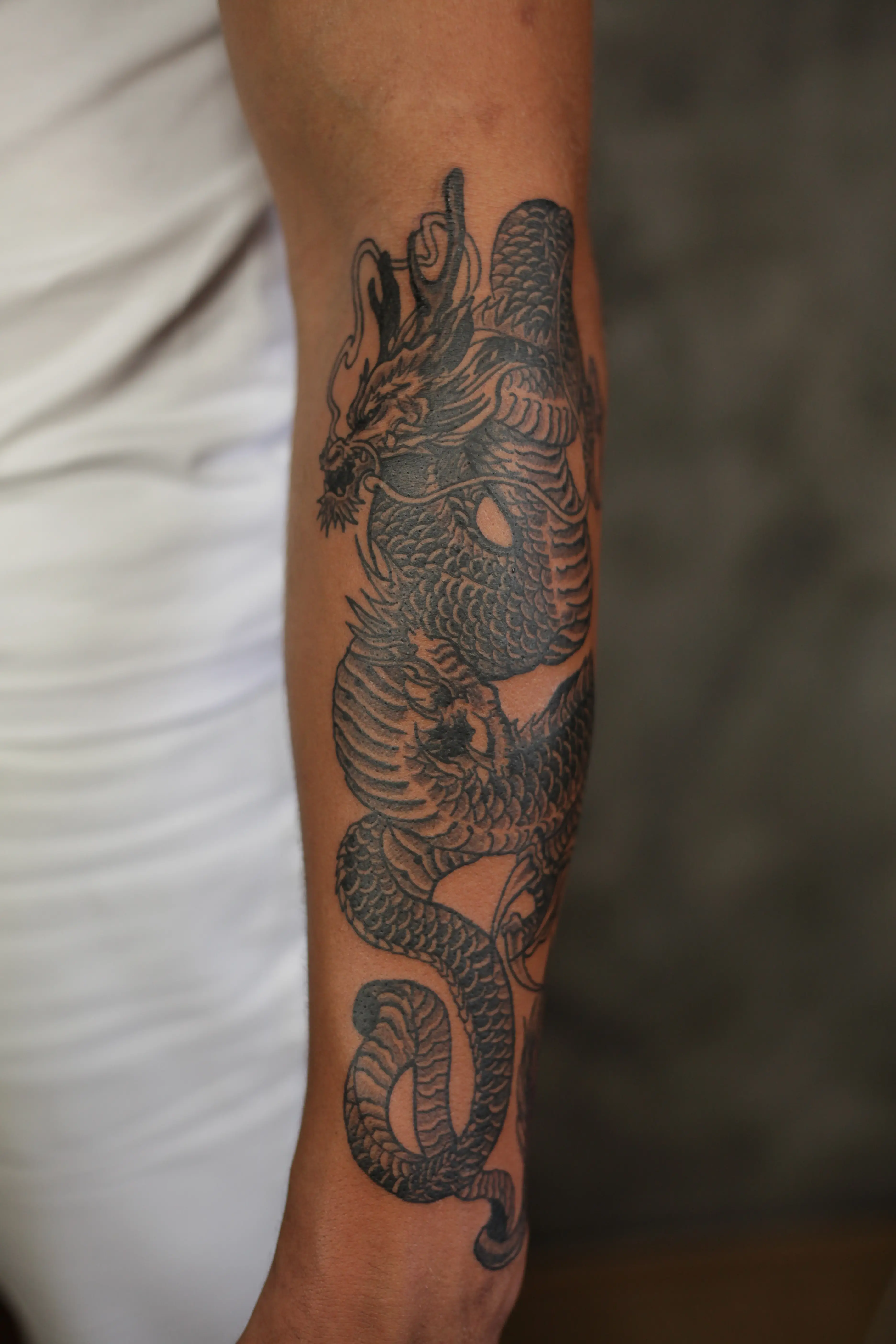 Tetovaža Black and grey zmaj - Black & Grey rad Eternal Art studio